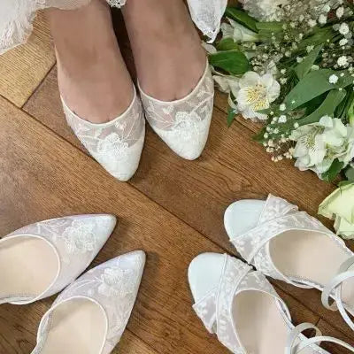 Chaussures Plates Cushion Walk Taille 3 - Détails Floraux - Neuves En Boîte