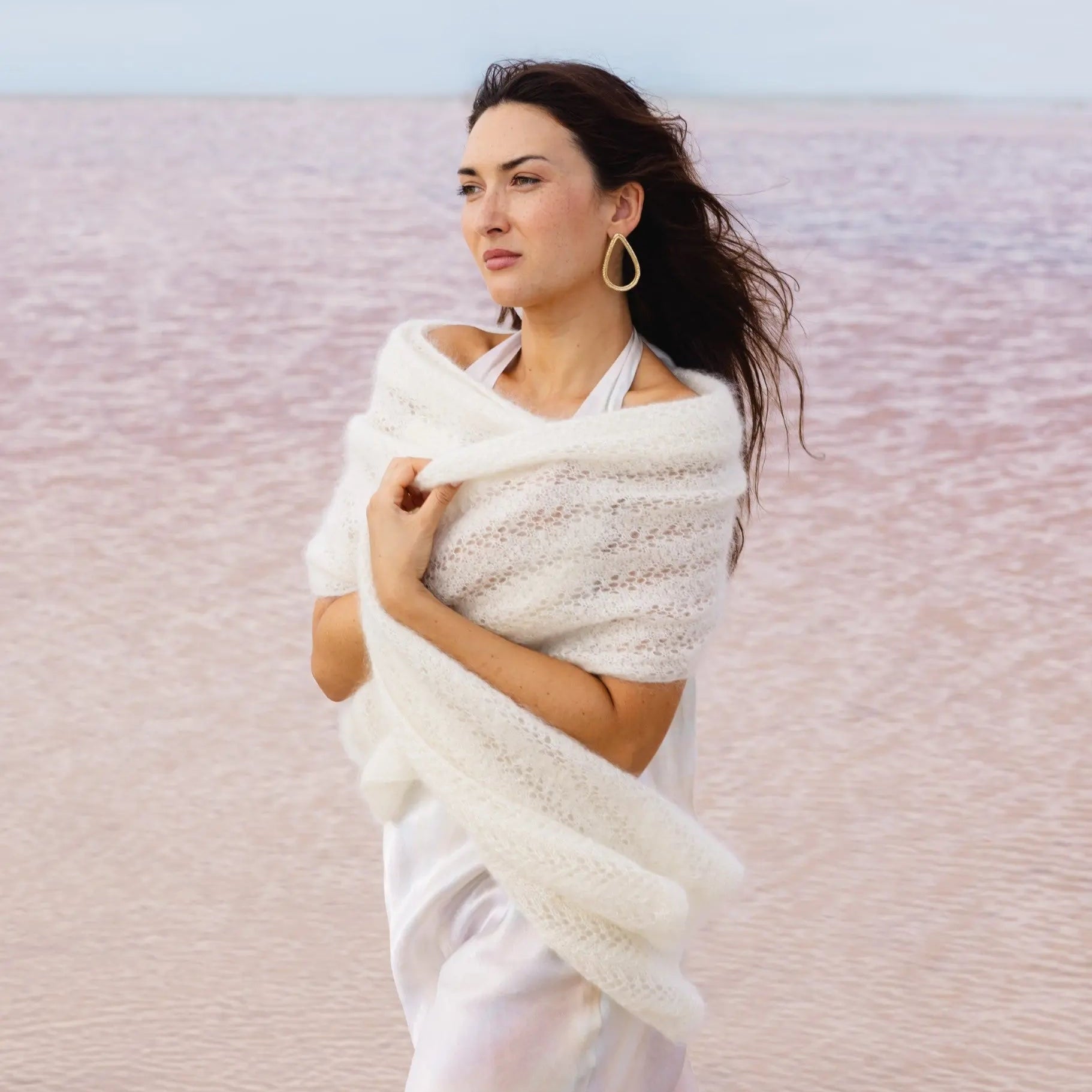 Cape En Mousseline De Soie Pour Femme - Étole Légère Pour Robe De Soirée, Mariage - Coupe Ample, Protection Soleil