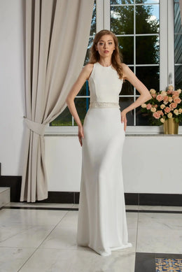 Jupe de mariée Amy SD41 – crêpe, coupe fourreau