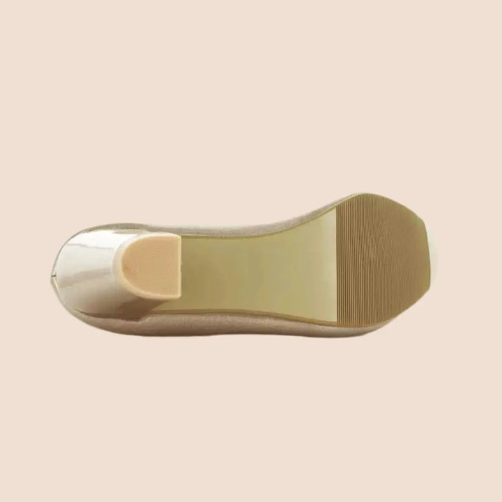 BABIES DORÉES EN CUIR MARY JANE White Lady