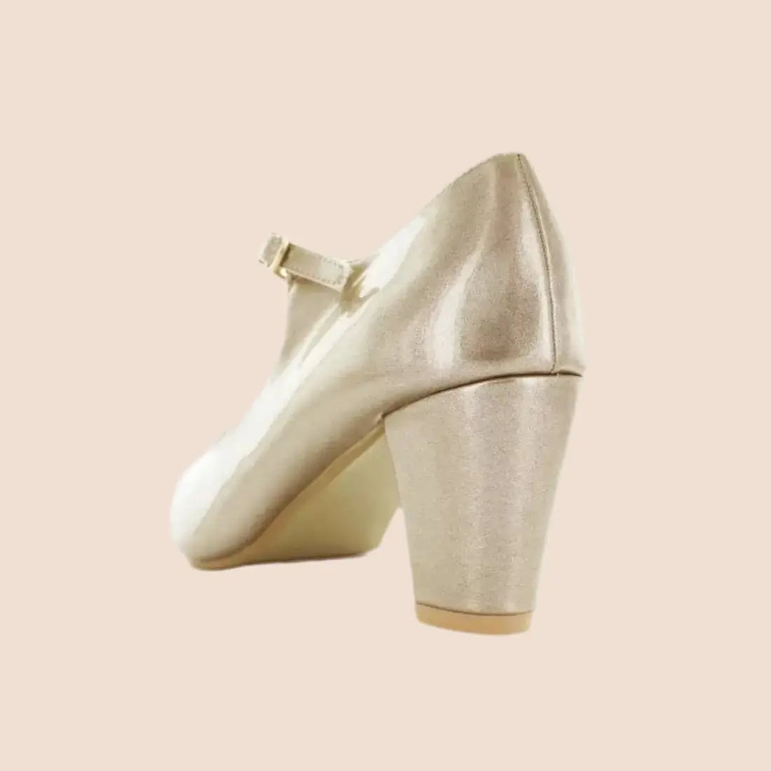 BABIES DORÉES EN CUIR MARY JANE - Mas Accessoires