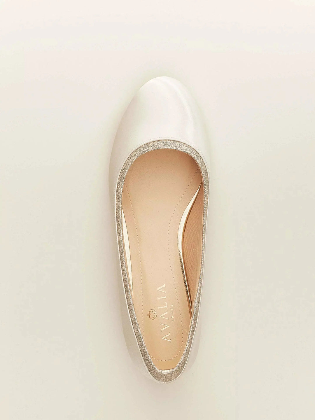 BALLERINE EN SATIN IVOIRE ROMY AVALIA