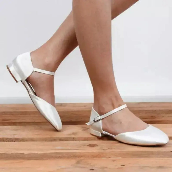 BALLERINES MARIÉE IVOIRE BRIDE JACKY WHITE LADY