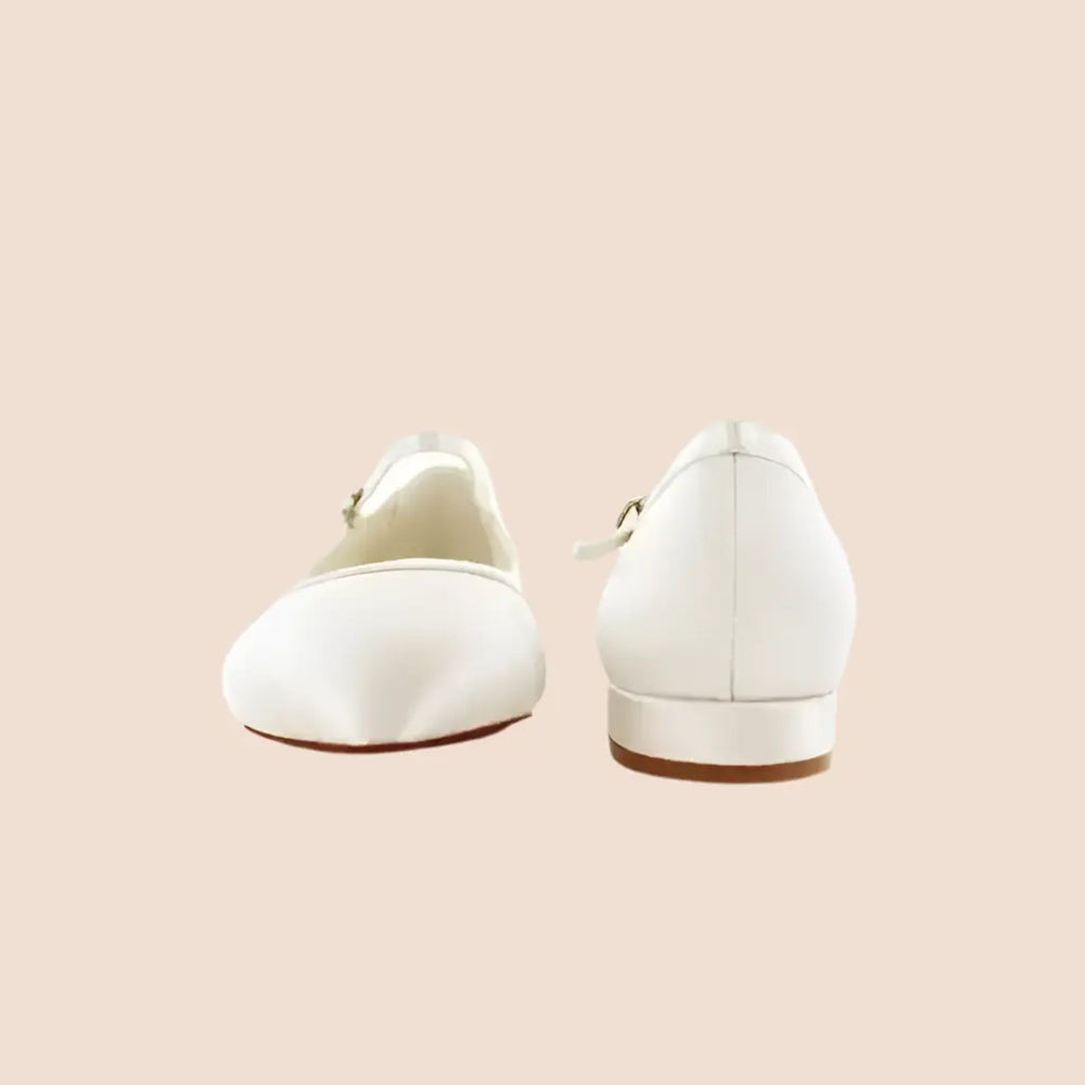 BALLERINES MARIÉE IVOIRE BRIDE JACKY WHITE LADY