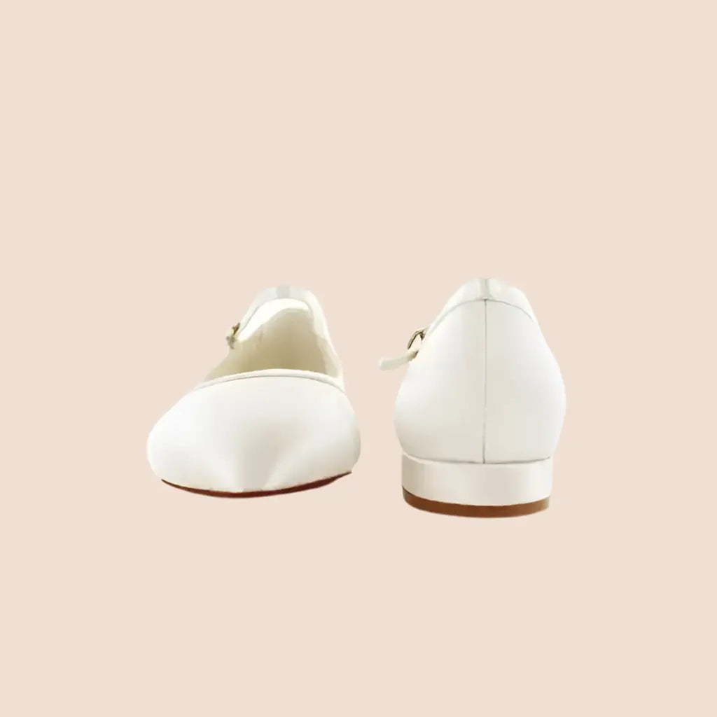 BALLERINES MARIÉE IVOIRE BRIDE JACKY WHITE LADY