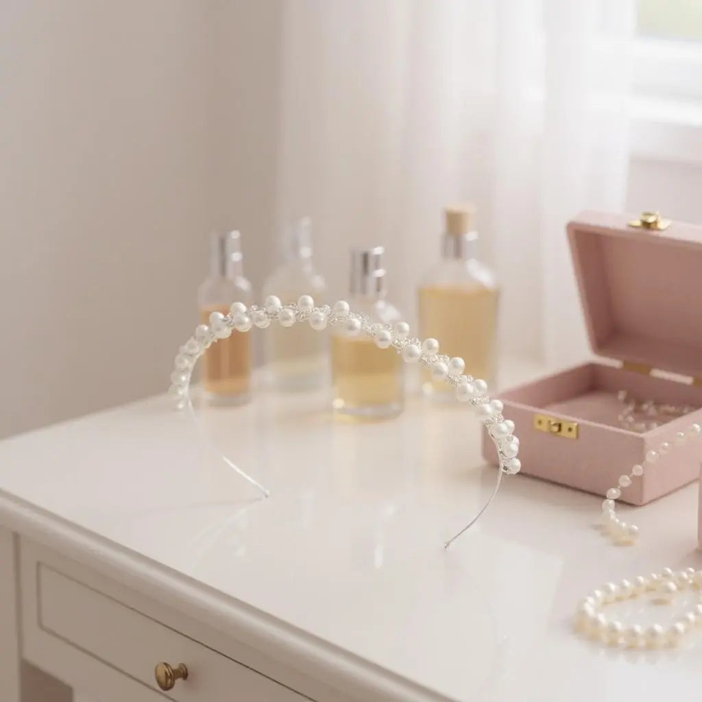 BANDEAU CHIC EN PERLES - AHB-99 Athena Bridal Jewellery