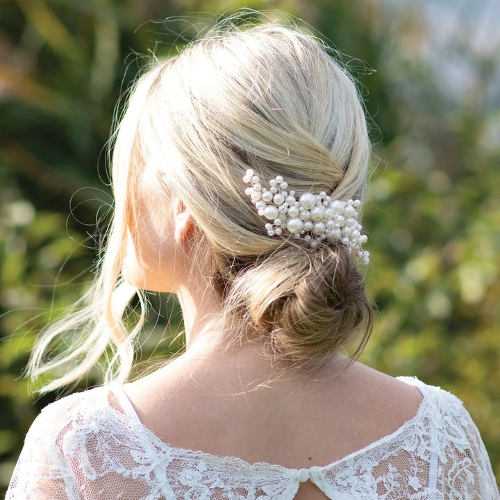 BARRETTE CHEVEUX MARIAGE PERLES BLOSSOM Ivory and co