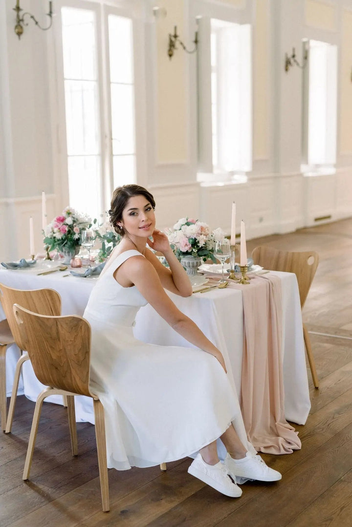 BASKETS DE MARIÉE NORA – DENTELLE FLORALE IVOIRE ET LACETS ORGANZA OU SATIN G.Westerleigh