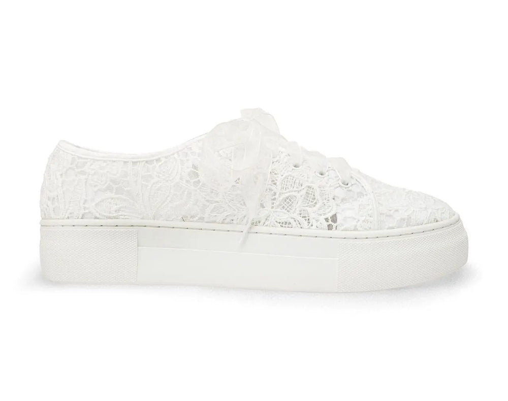 BASKETS DE MARIÉE NOREEN – DENTELLE IVOIRE À PLATEFORME CONFORTABLE G.Westerleigh
