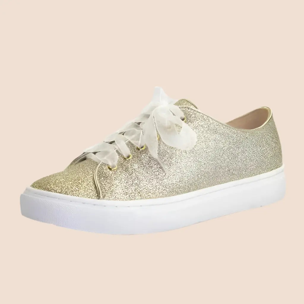 BASKETS DORÉES PAILLETTES GIVERNY White Lady