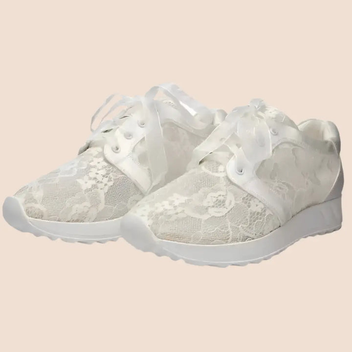 BASKETS MARIÉE EN DENTELLE FLERS White lady