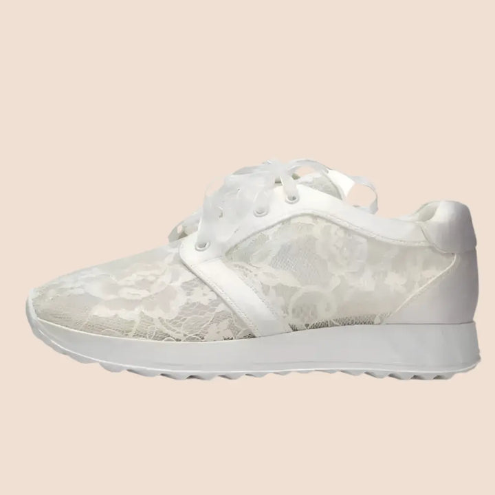BASKETS MARIÉE EN DENTELLE FLERS White lady