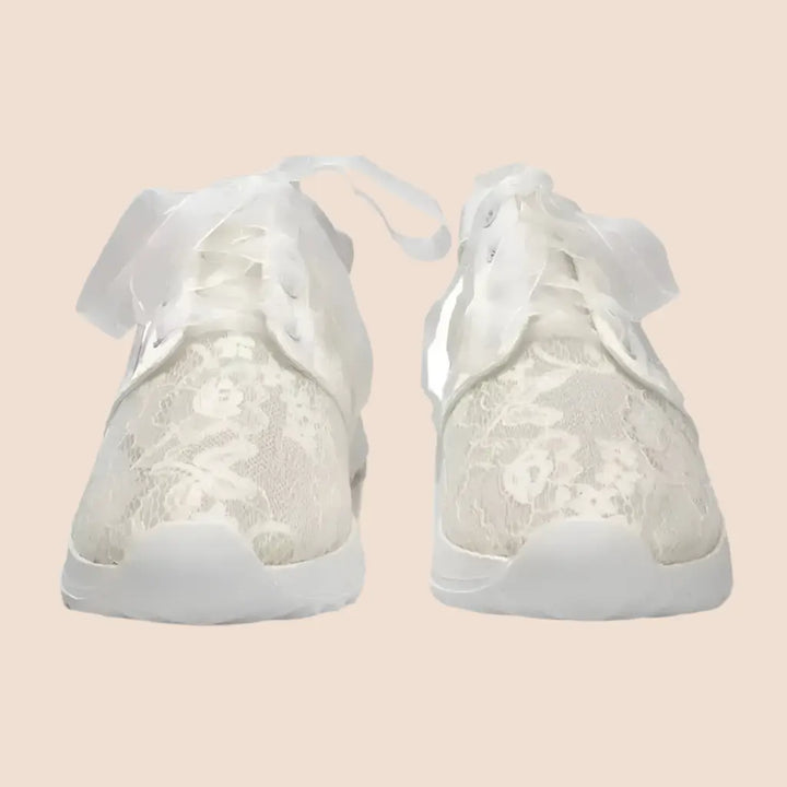 BASKETS MARIÉE EN DENTELLE FLERS White lady