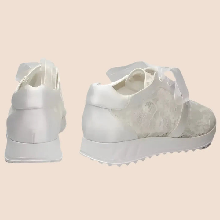 BASKETS MARIÉE EN DENTELLE FLERS White lady