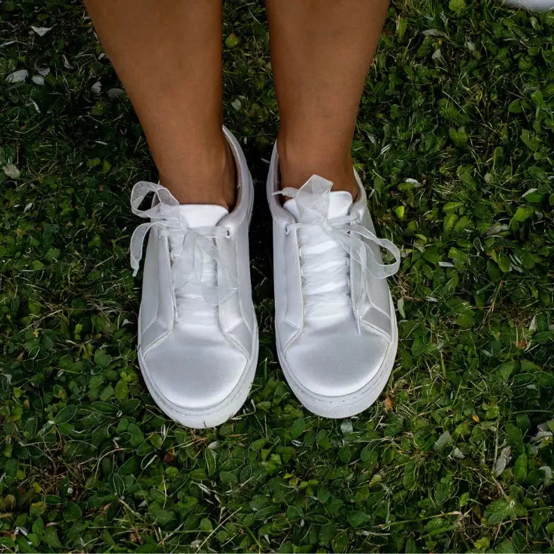 BASKETS MARIÉE EN SATIN IVOIRE ROMY White lady