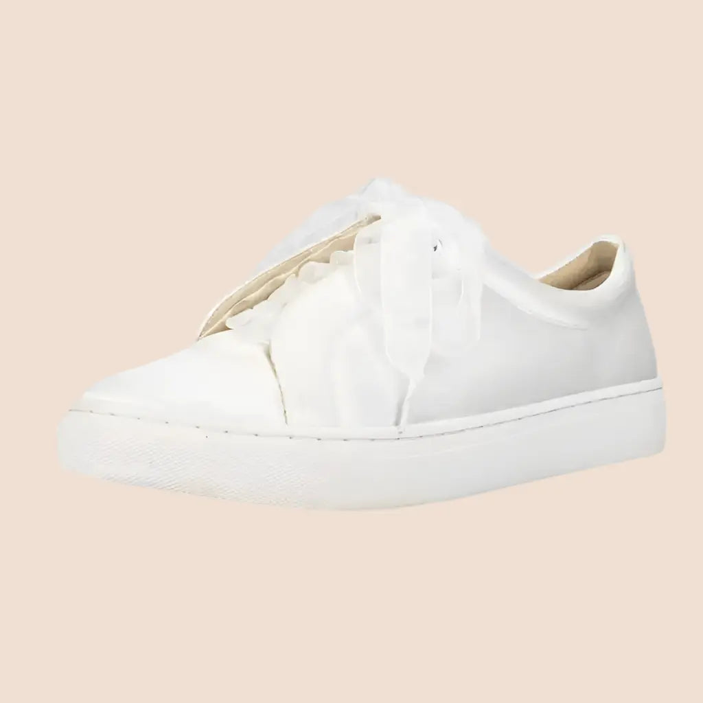 BASKETS MARIÉE EN SATIN IVOIRE ROMY White lady