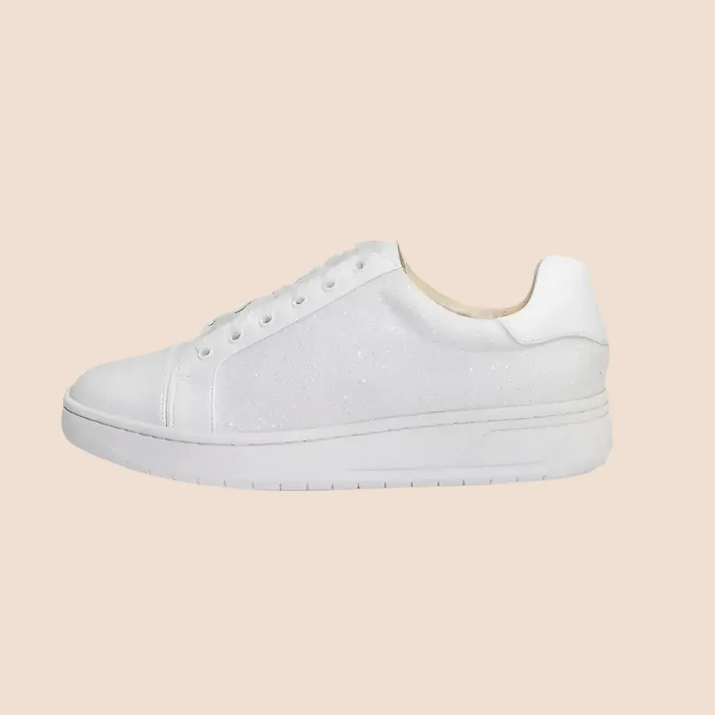 BASKETS MARIÉE PAILLETTES IVOIRE MIA White lady
