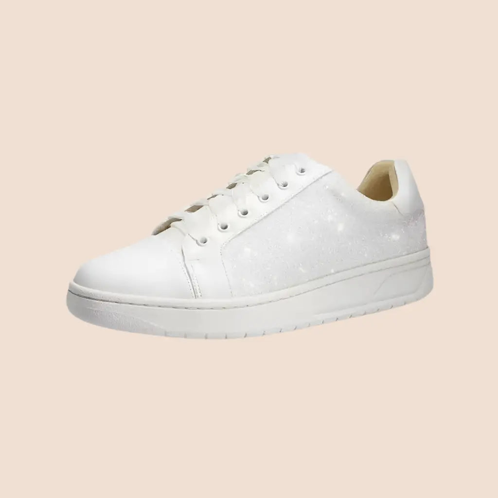 BASKETS MARIÉE PAILLETTES IVOIRE MIA White lady