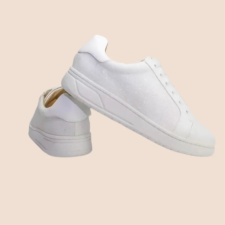 BASKETS MARIÉE PAILLETTES IVOIRE MIA White lady