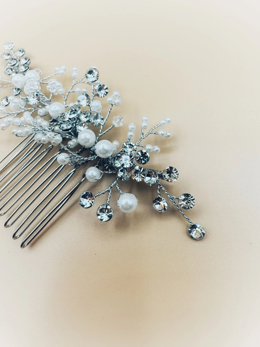 BIJOUX DE CHEVEUX CRISTAUX ET PERLES 395 C Bianco Evento