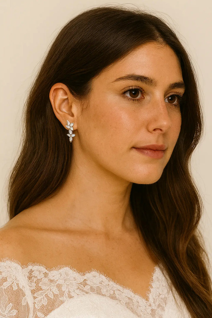 BOUCLES D'OREILLES MARIAGE CLIMBER Athena Bridal jewellery