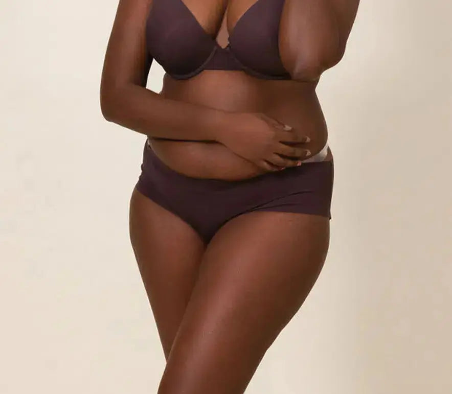 BOXER INVISIBLE chocolat Back To Glam vue de face  - Mas Accessoires
