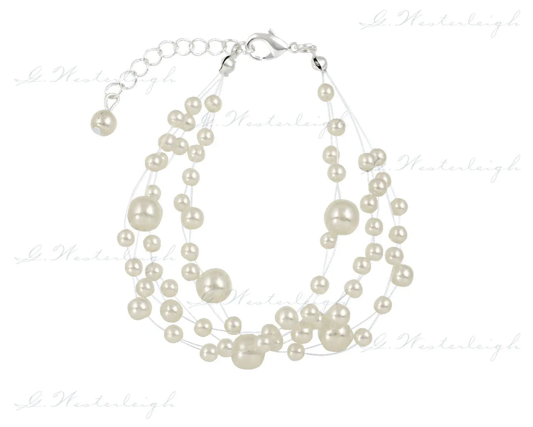 BRACELET MARIAGE PERLES IVOIRE J07L G.Westerleigh