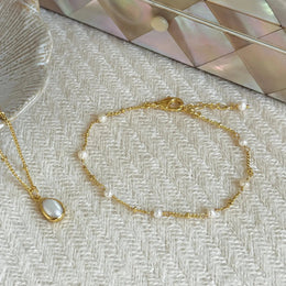 Bracelet de mariée Monaco – perles d'eau douce