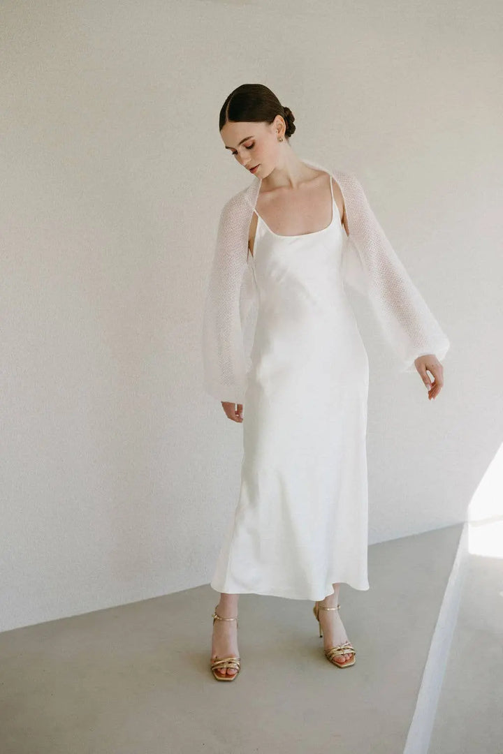 Boléro de mariée châle / ELIZABETH: Off White 605 / XS / S / M WOOL HOUSE