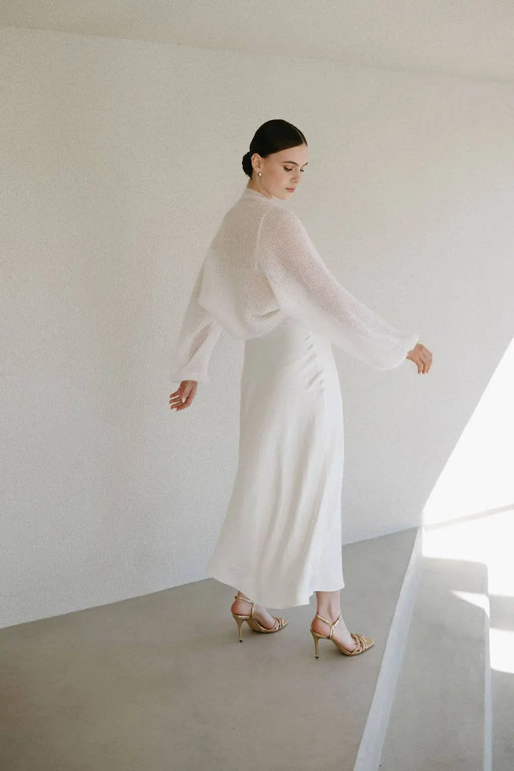 Boléro de mariée châle / ELIZABETH: Off White 605 / XS / S / M WOOL HOUSE
