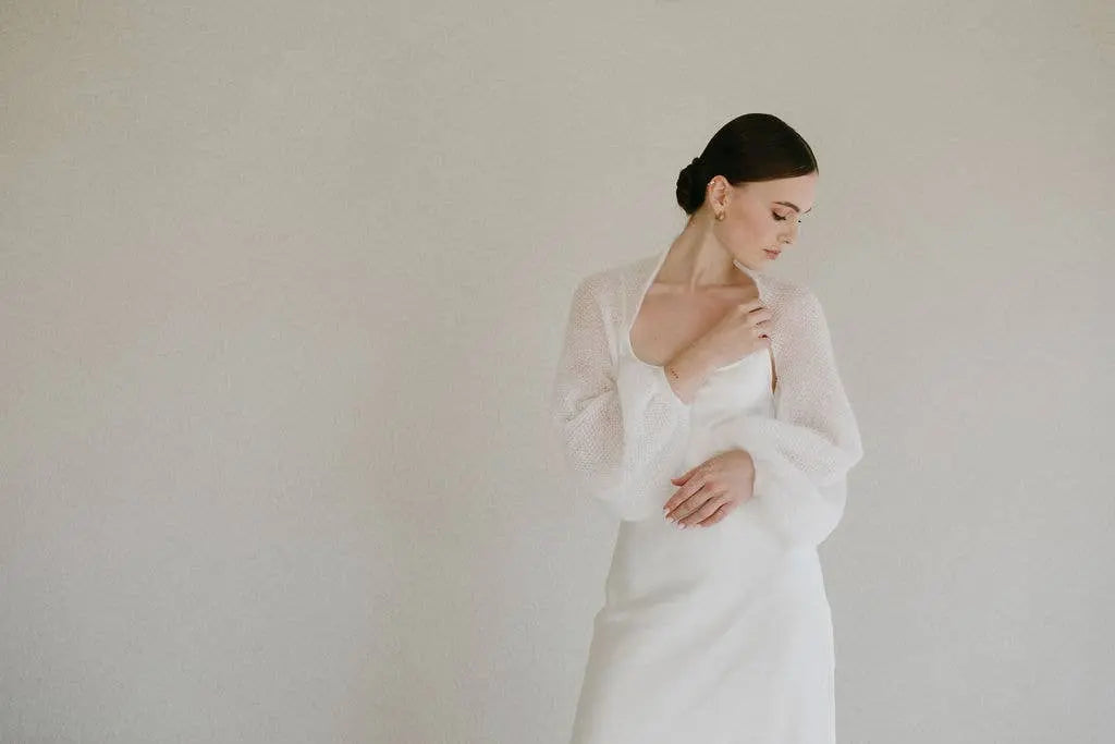 Boléro de mariée châle / ELIZABETH: Off White 605 / XS / S / M WOOL HOUSE