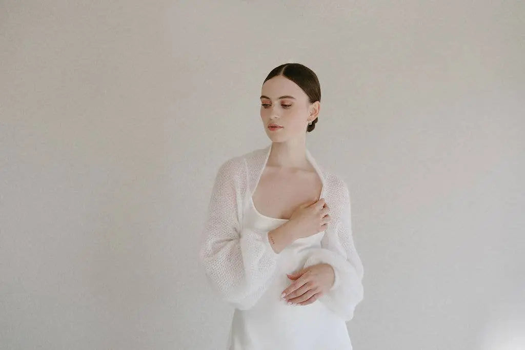 Boléro de mariée châle / ELIZABETH: Off White 605 / XS / S / M WOOL HOUSE