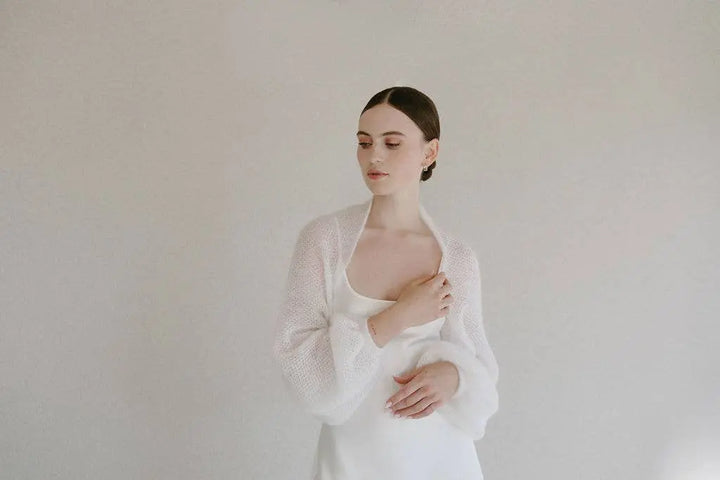 Boléro de mariée châle / ELIZABETH: Off White 605 / XS / S / M WOOL HOUSE