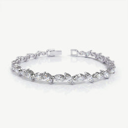 Bracelet de mariée Andorra – zircons taillés marquise