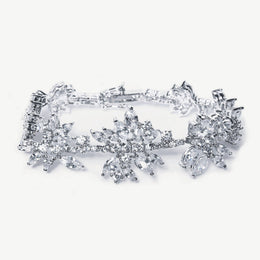 Bracelet de mariée Nuit Étoilée – zircons taillés marquise