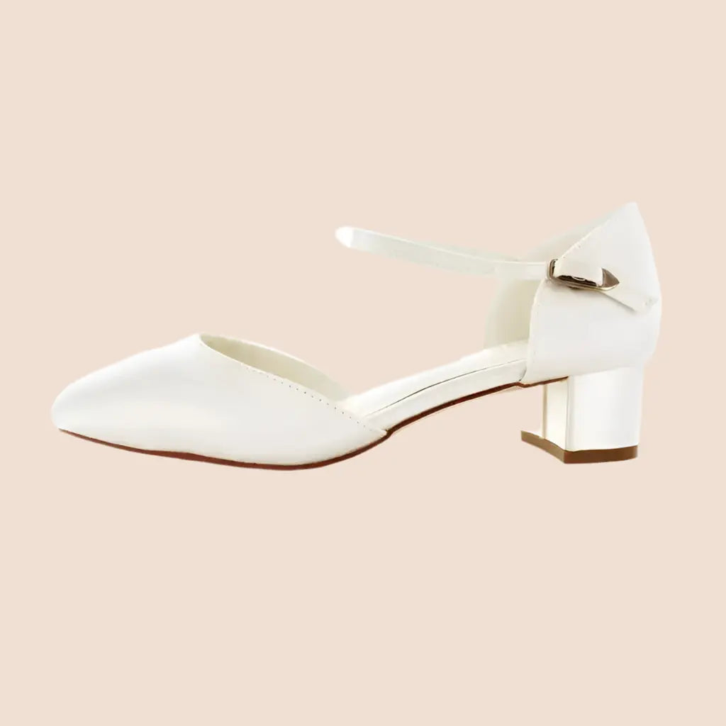 CHAUSSURES MARIÉE IVOIRE PETIT TALON 3.5 CM CANCALE WHITE LADY