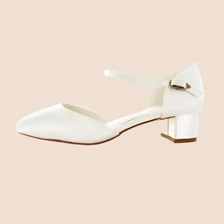 CHAUSSURES MARIÉE IVOIRE PETIT TALON 3.5 CM CANCALE WHITE LADY