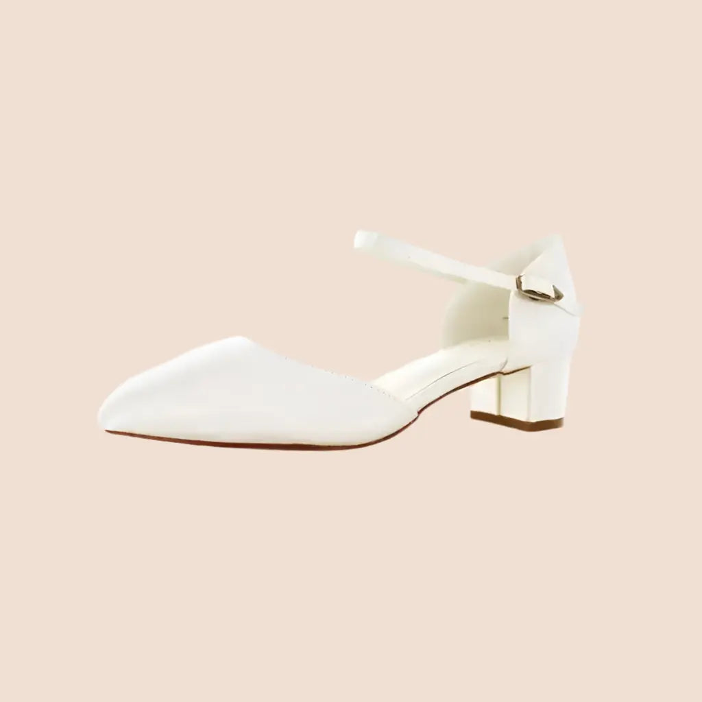 CHAUSSURES MARIÉE IVOIRE PETIT TALON 3.5 CM CANCALE WHITE LADY