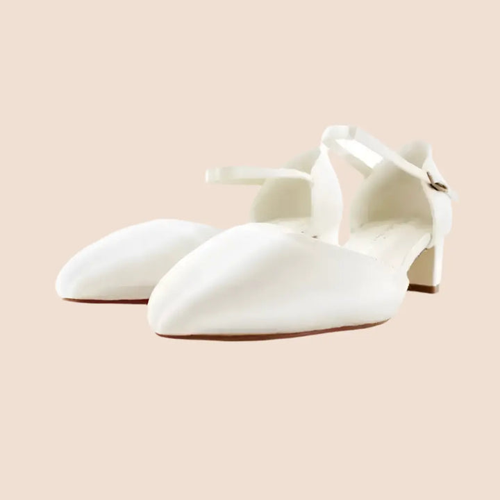 CHAUSSURES MARIÉE IVOIRE PETIT TALON 3.5 CM CANCALE WHITE LADY