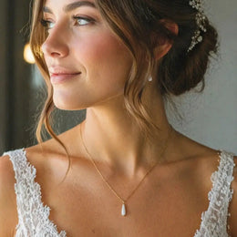 Collier de mariée Joséphine – goutte de nacre