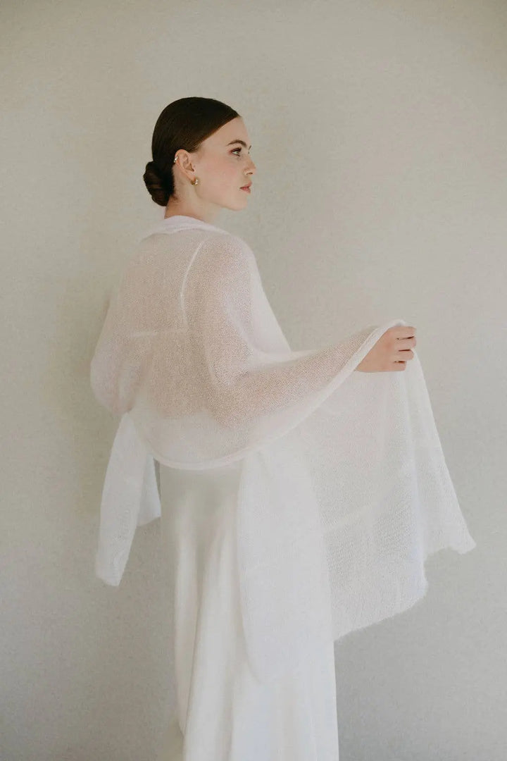Châle de Mariage Transparent pour Mariée / HANNA: Off White 605 WOOL HOUSE