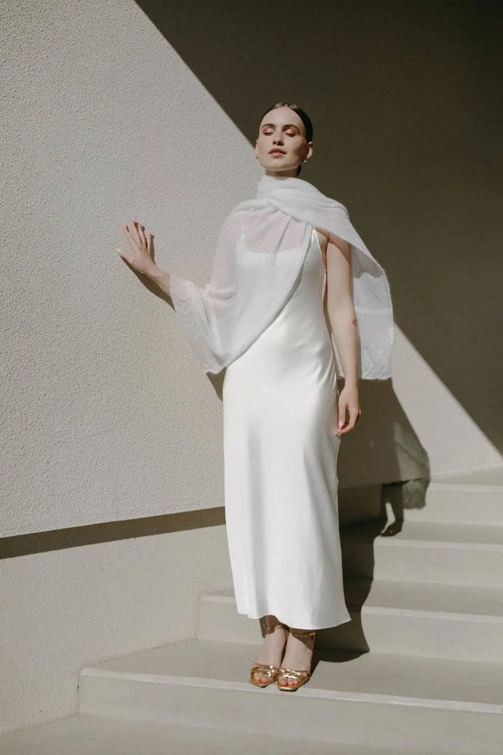 Châle de Mariage Transparent pour Mariée / HANNA: Off White 605 WOOL HOUSE