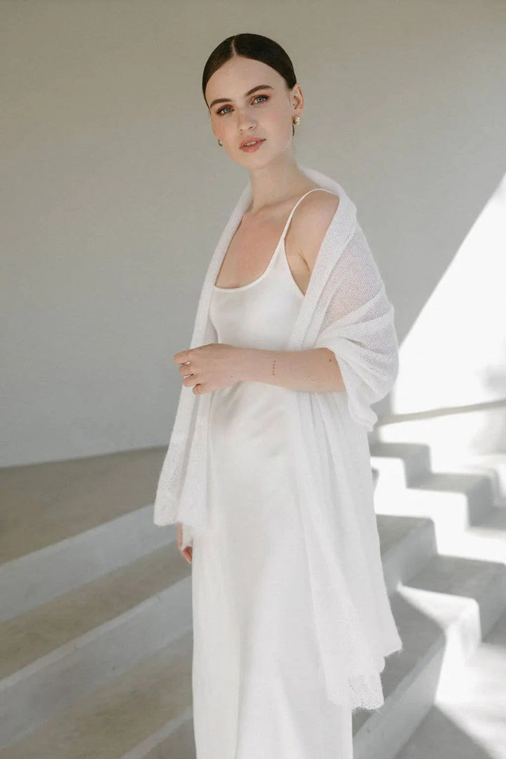 Châle de Mariage Transparent pour Mariée / HANNA: Off White 605 WOOL HOUSE
