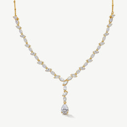 Collier de mariée Andorra – zircons taillés marquise