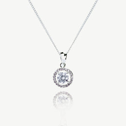 Collier de mariée Balmoral – solitaire zircon