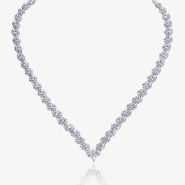Collier de mariée Lincoln – chevrons de zircons