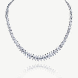 Collier de mariée True Love – zircons taillés marquise