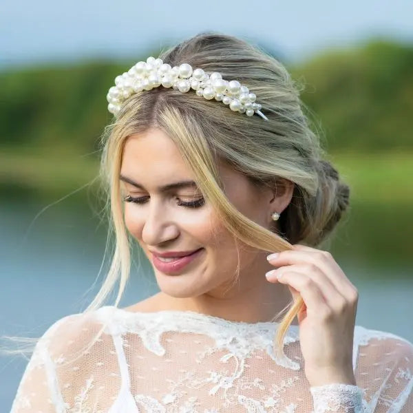 DIADÈME PERLES MARIAGE MODERNE ODYSSEY Ivory and co