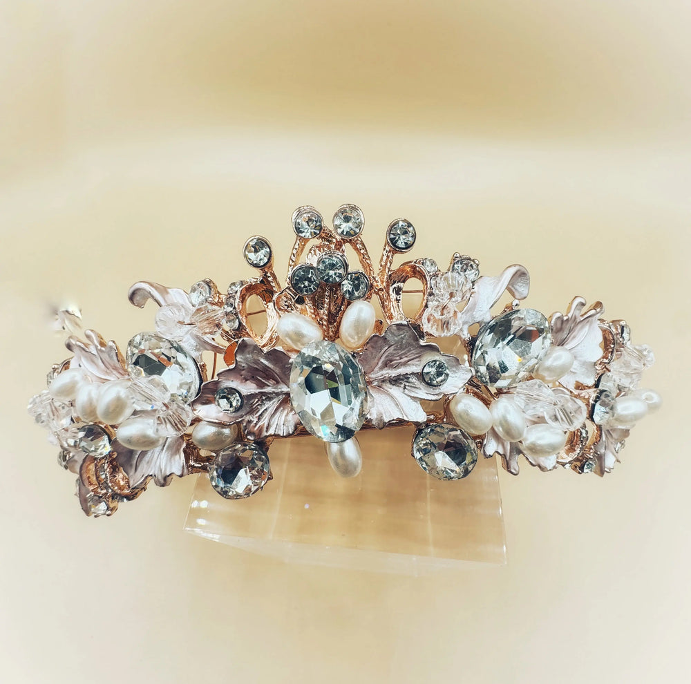 DIADÈME MARIAGE  DIVINE OR ROSE Athena Bridal jewellery