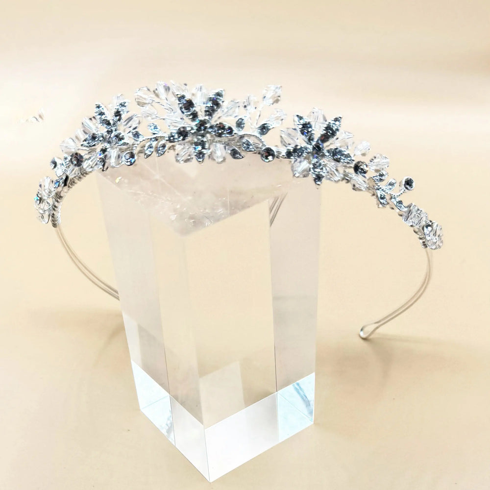 DIADÈME PERLES CRISTAL ET STRASS D39 Bianco Evento